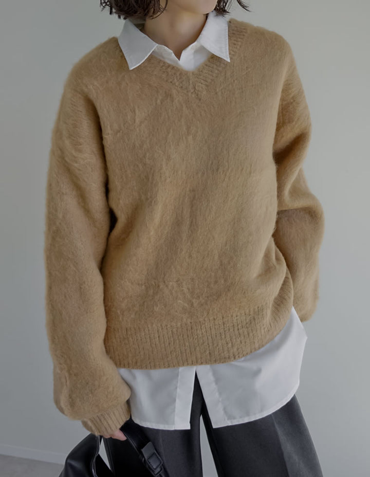 [新色追加]モヘアライクVネックニットトップス トップス 人気レディースファッション通販 リエディ