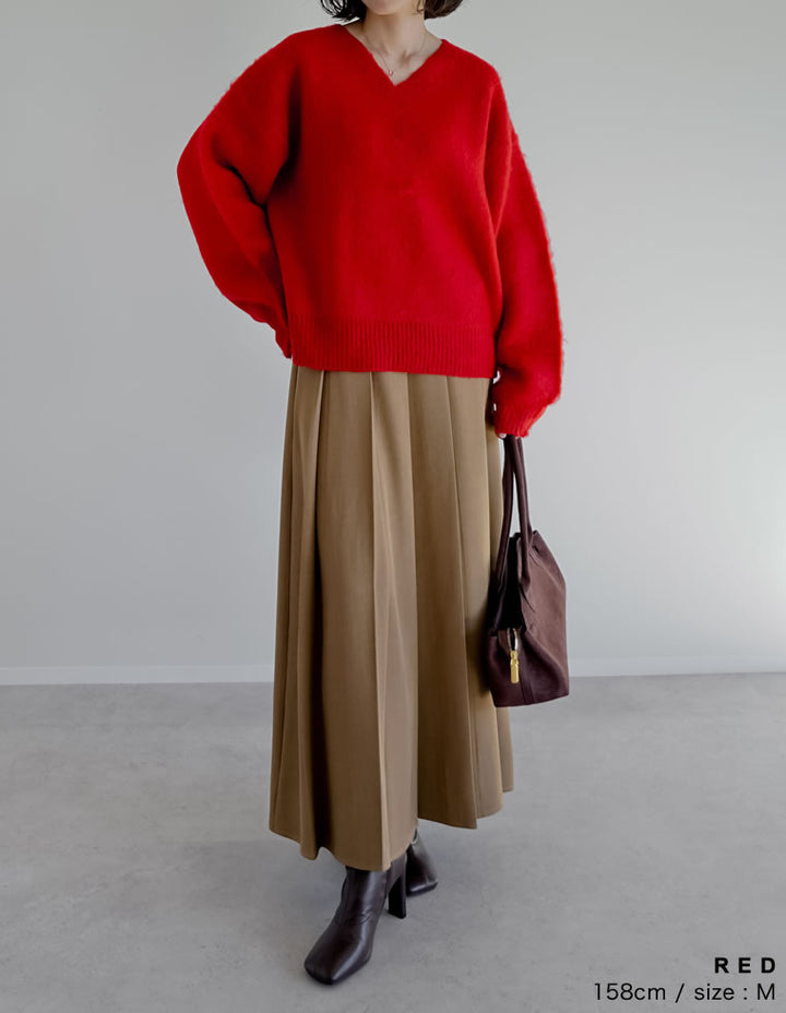 [新色追加]モヘアライクVネックニットトップス トップス 人気レディースファッション通販 リエディ