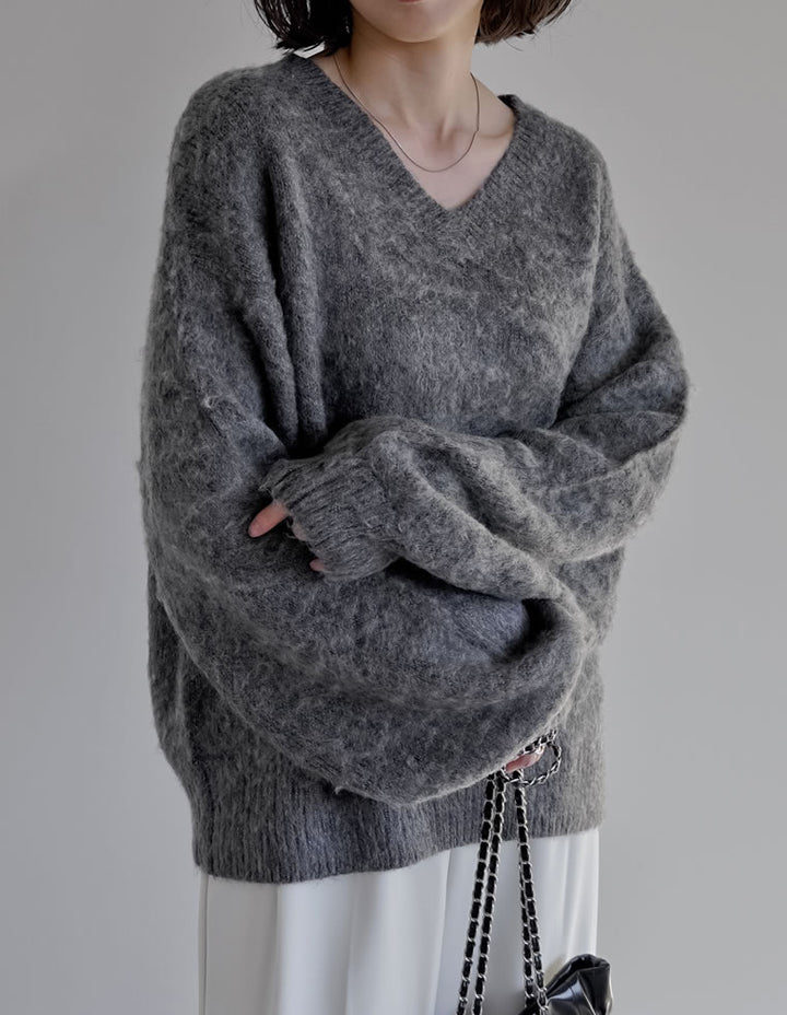 [新色追加]モヘアライクVネックニットトップス トップス 人気レディースファッション通販 リエディ