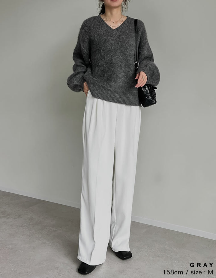 [新色追加]モヘアライクVネックニットトップス トップス 人気レディースファッション通販 リエディ