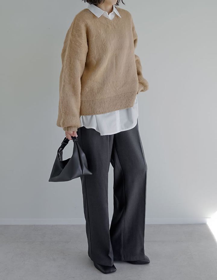 [新色追加]モヘアライクVネックニットトップス トップス 人気レディースファッション通販 リエディ