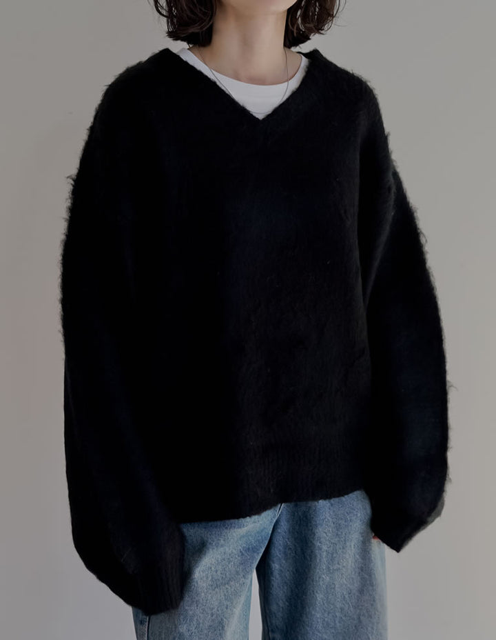 [新色追加]モヘアライクVネックニットトップス トップス 人気レディースファッション通販 リエディ