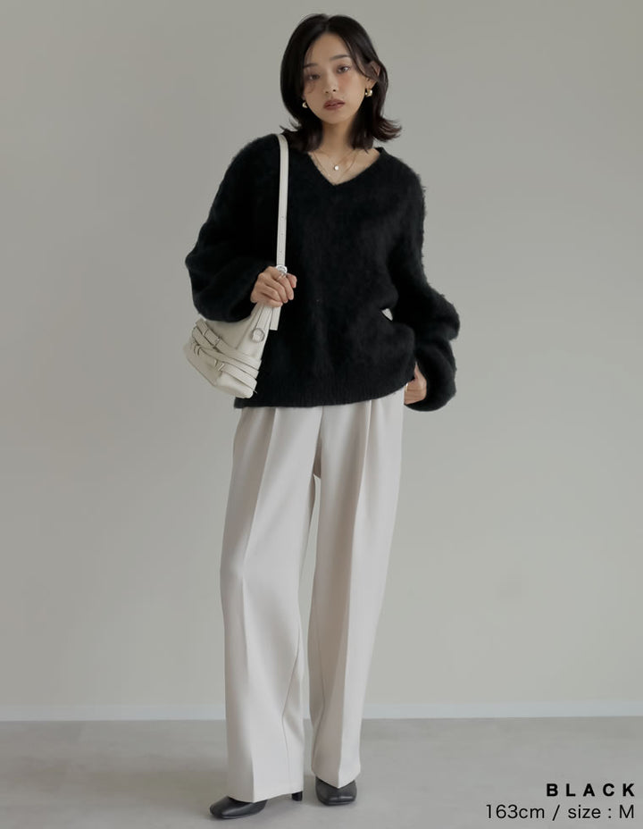 [新色追加]モヘアライクVネックニットトップス トップス 人気レディースファッション通販 リエディ
