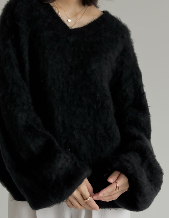 [新色追加]モヘアライクVネックニットトップス トップス 人気レディースファッション通販 リエディ