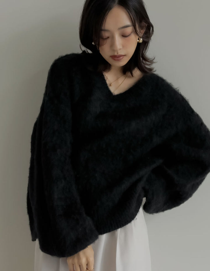 [新色追加]モヘアライクVネックニットトップス トップス 人気レディースファッション通販 リエディ