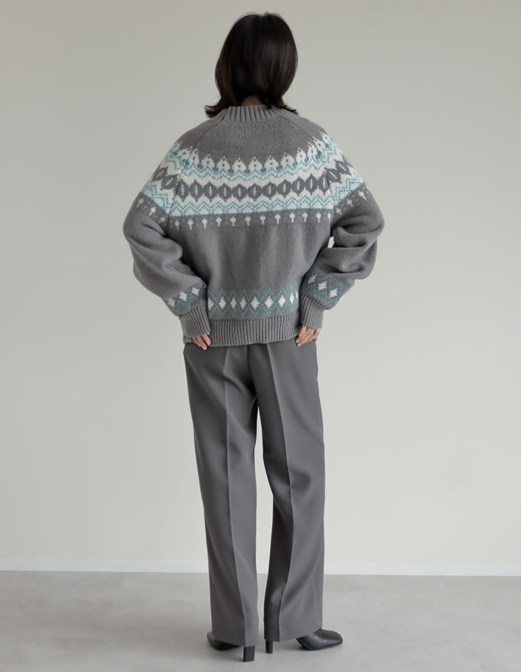 ノルディック柄ニットプルオーバー - トップス通販 | 人気レディース