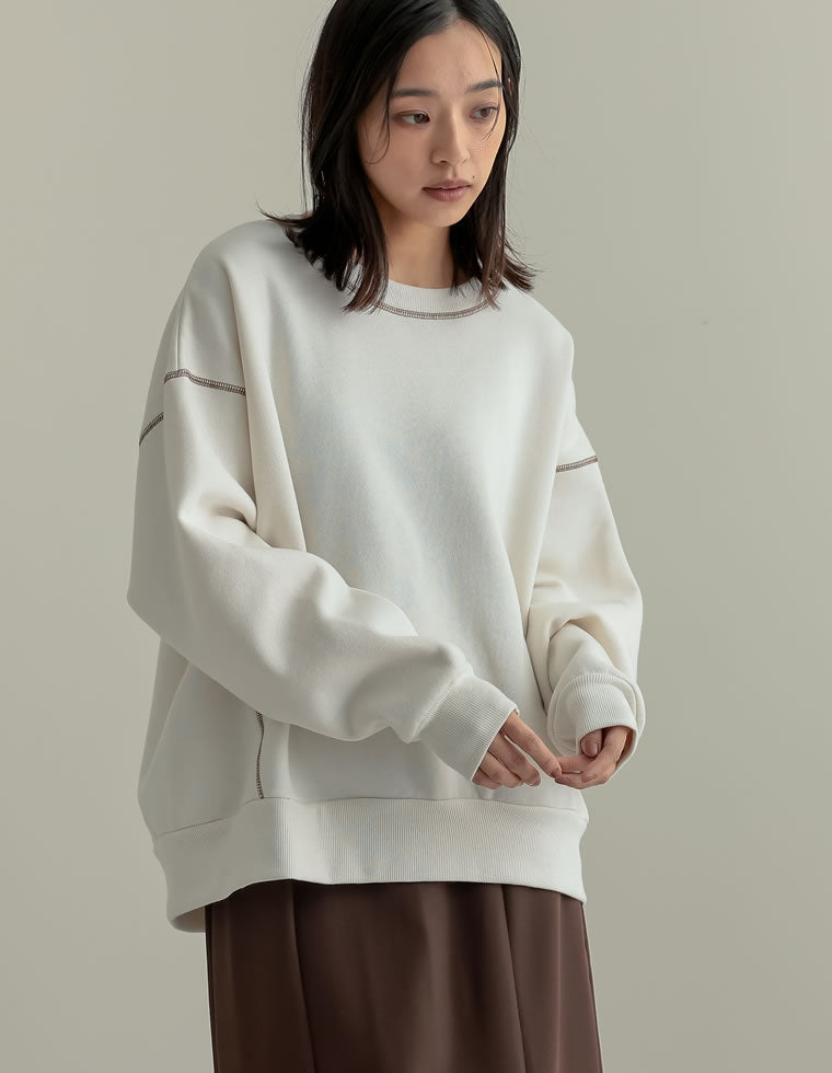 【限定値下げ3/1まで】新品＜H＞エイチ スウェットスリットプルオーバー H＞スウェットスリットプルオーバー