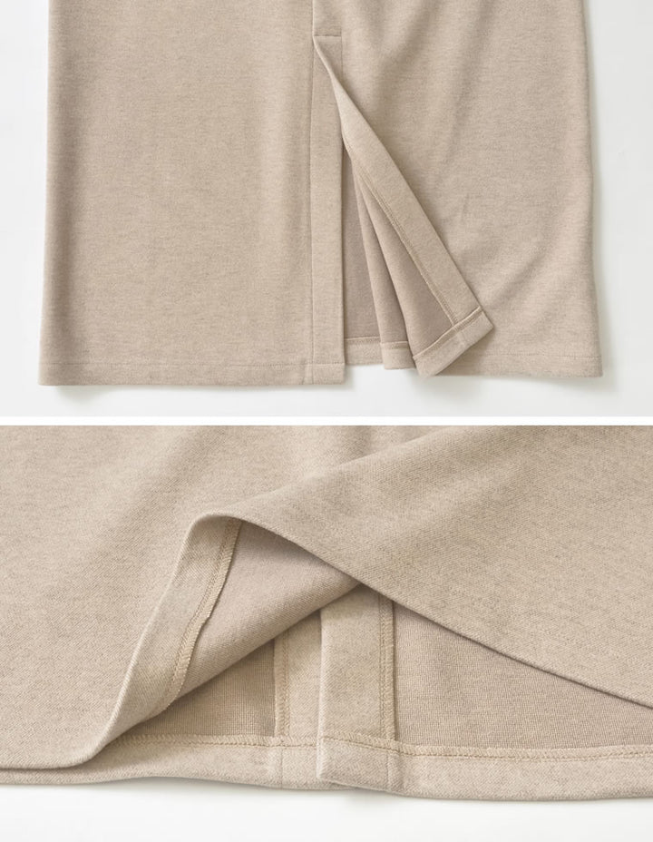 【TIME SALE 10%OFF】[低身長サイズ有]圧縮ニットソーポケット付きキーネックワンピース ワンピース 人気レディースファッション通販 リエディ