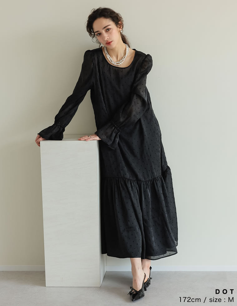 美品 CELFORD ロングワンピース フロッキープリント 花柄 ワンピース 黒 楽天市場】【SALE／45%OFF】フロッキープリントワンピース