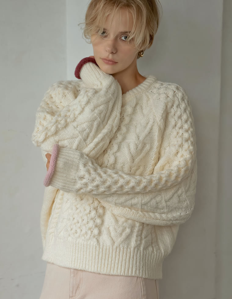 NKNIT ハートケーブルニット NKNIT ケーブル2WAYハートニット 2024年新作 - メルカリ