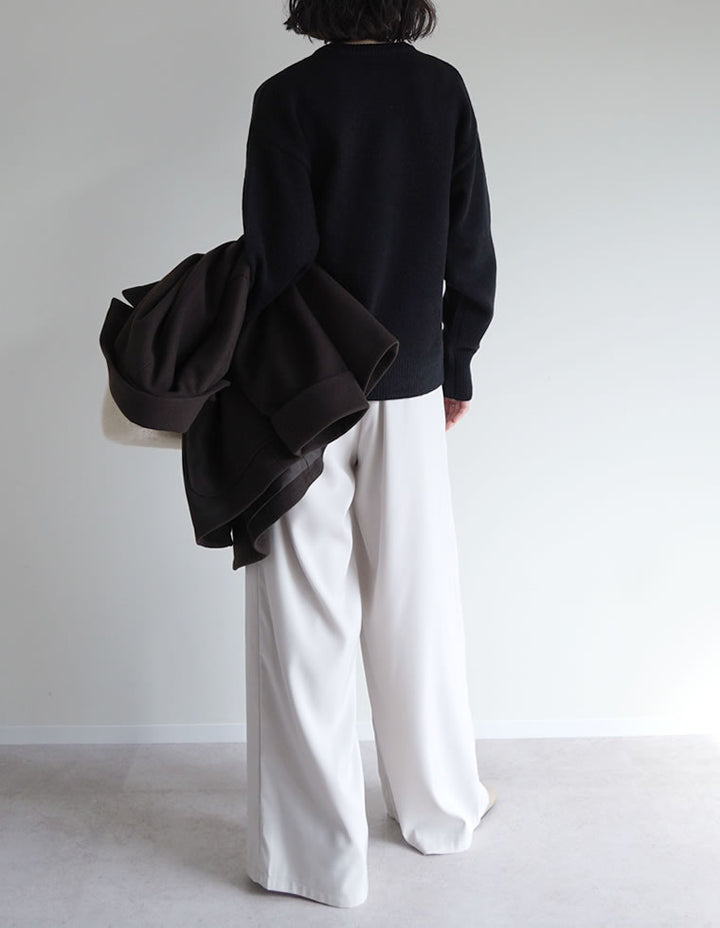 アルパカタッチハートワッペン付きニットトップス トップス 人気レディースファッション通販 リエディ