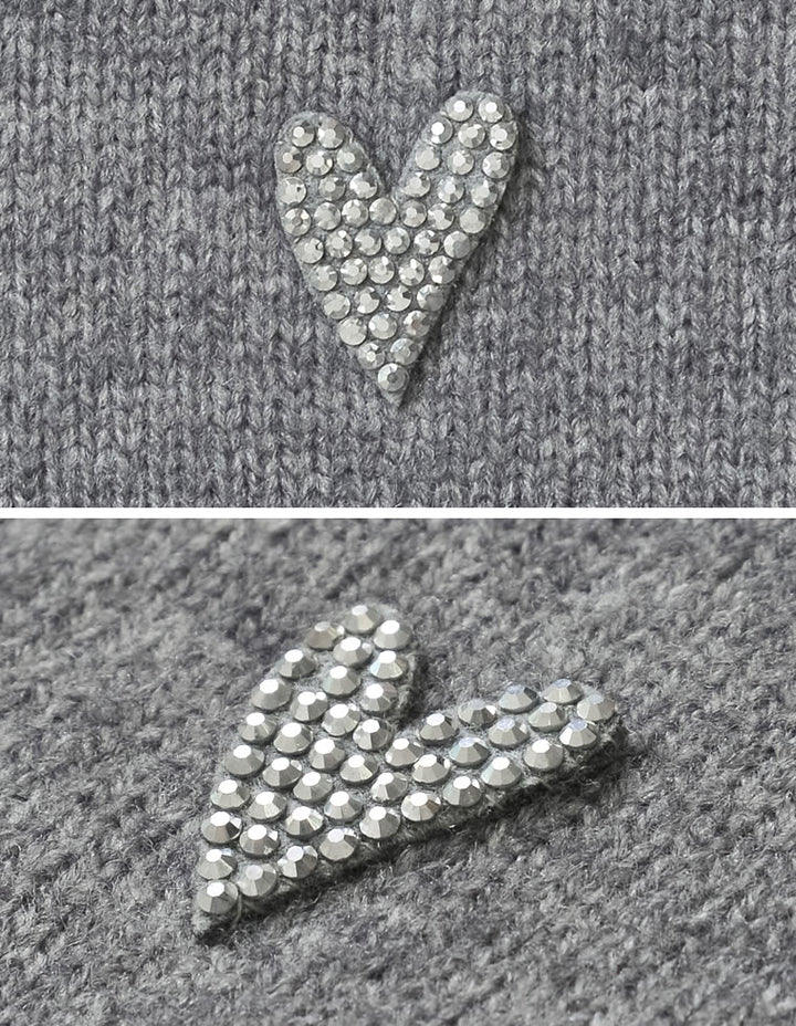 アルパカタッチハートワッペン付きニットトップス トップス 人気レディースファッション通販 リエディ