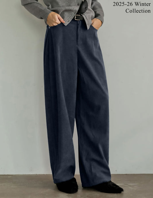 【PRE ORDER 20%OFF対象】[2025 WINTER PRE ORDER][新色追加][低身長/高身長/大きいサイズ有]コーデュロイバレルレッグパンツ