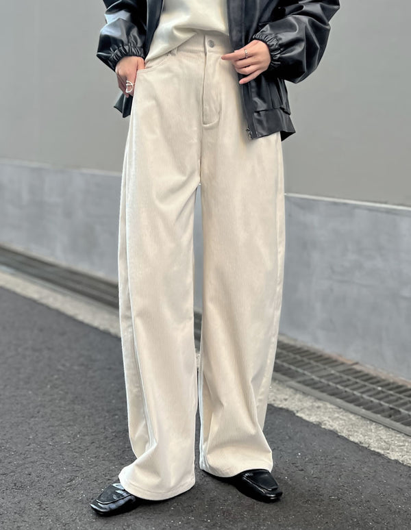 【クーポンで20%OFF ¥4,998⇒¥3,998】〖クーポンコード：SH_20_2511〗[2025 WINTER COLLECTION][新色追加][低身長/高身長/大きいサイズ有]コーデュロイバレルレッグパンツ