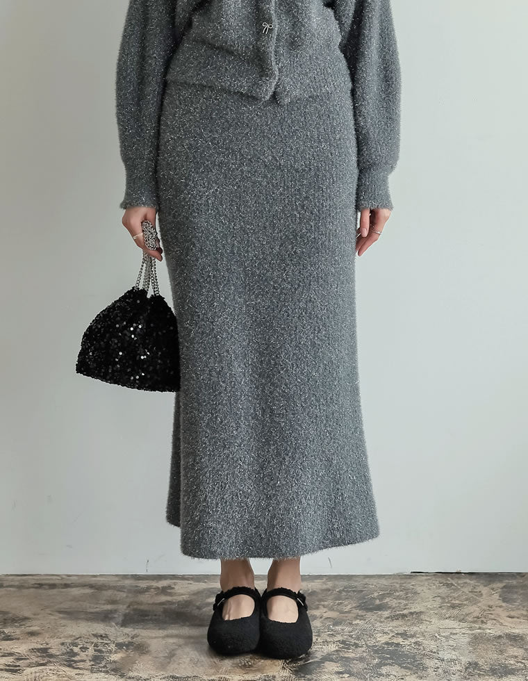 ラメフェザーニットナロースカート - スカート通販 | 人気レディース