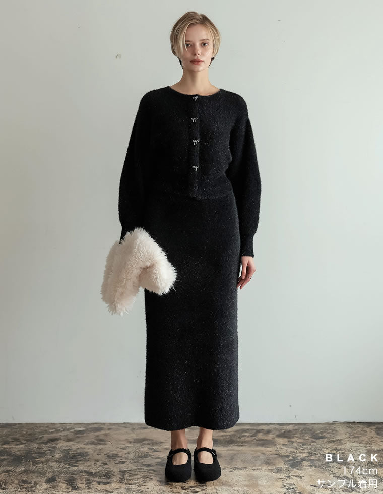 ラメフェザーニットナロースカート - スカート通販 | 人気レディース