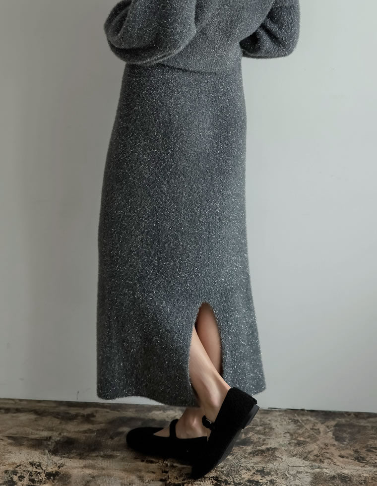 ラメフェザーニットナロースカート - スカート通販 | 人気レディース