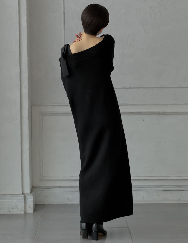 ショルダーリボンニットワンピース - ワンピース通販 | 人気レディース