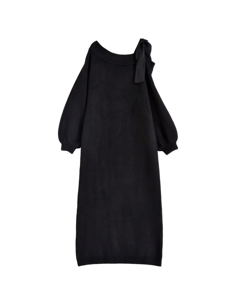 ショルダーリボンニットワンピース - ワンピース通販 | 人気レディース