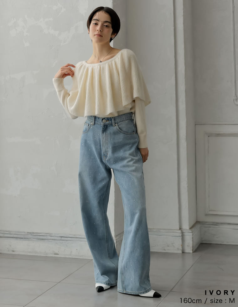 3WAYラッフルフリルニットプルオーバー - トップス通販 | 人気
