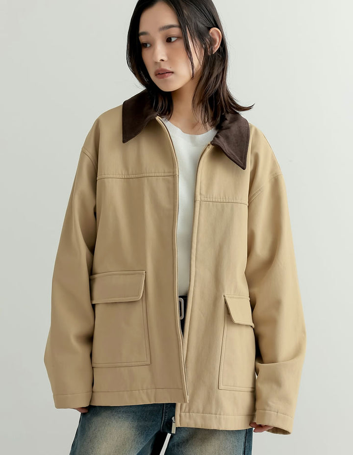 【TIME SALE 15%OFF】裏起毛コーデュロイカラーカバーオールジャケット ジャケット/アウター 人気レディースファッション通販 リエディ