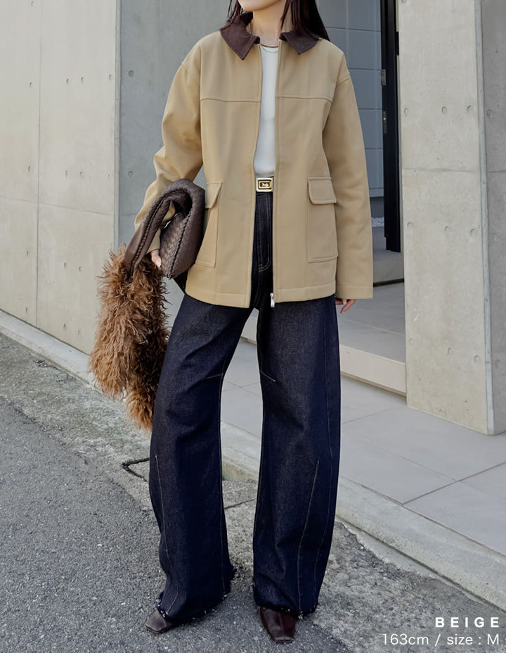 【TIME SALE 15%OFF】裏起毛コーデュロイカラーカバーオールジャケット ジャケット/アウター 人気レディースファッション通販 リエディ