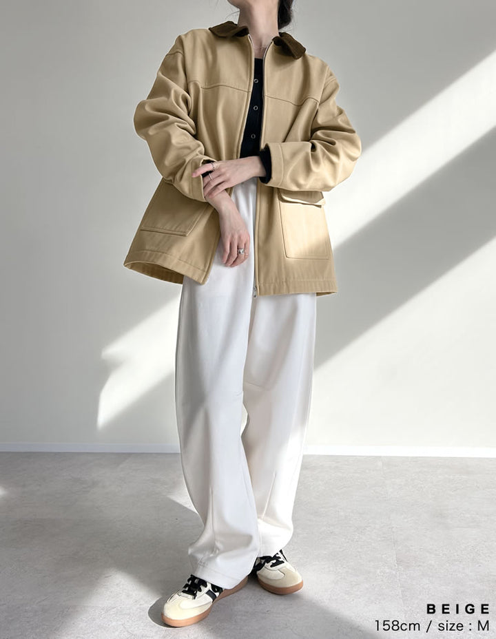 【TIME SALE 15%OFF】裏起毛コーデュロイカラーカバーオールジャケット ジャケット/アウター 人気レディースファッション通販 リエディ