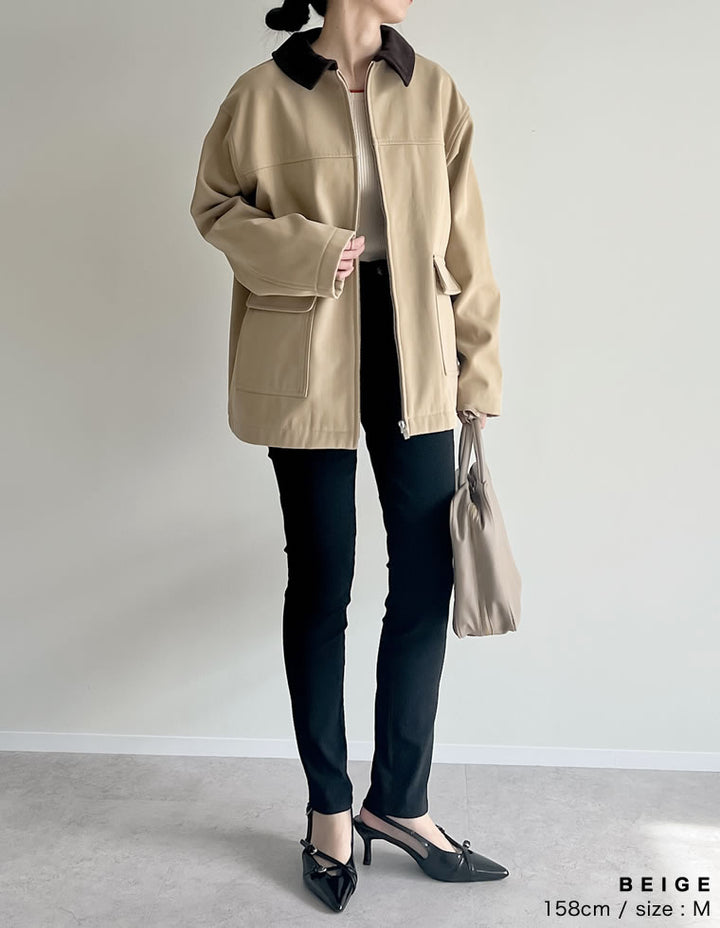 【TIME SALE 15%OFF】裏起毛コーデュロイカラーカバーオールジャケット ジャケット/アウター 人気レディースファッション通販 リエディ