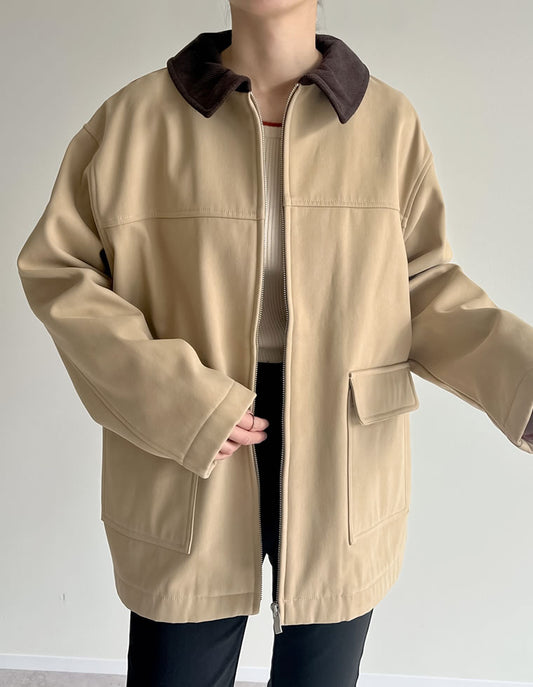 裏起毛コーデュロイカラーカバーオールジャケット ジャケット/アウター 人気レディースファッション通販 リエディ