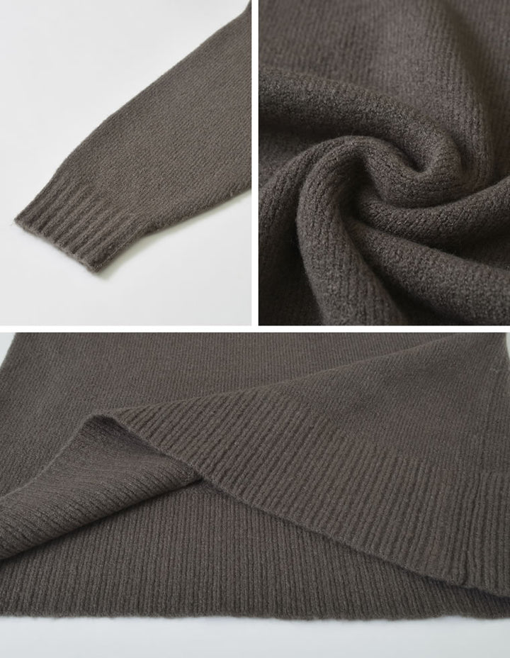 [新色追加][低身長サイズ有][体型カバー][洗濯機で洗える]Vネックブークレニットワンピース ワンピース 人気レディースファッション通販 リエディ