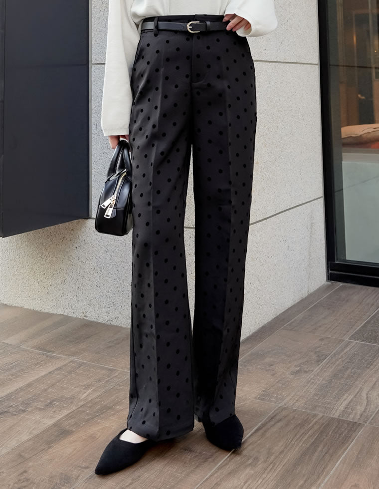 カットツイルドットストレートパンツ - パンツ通販 | 人気レディース