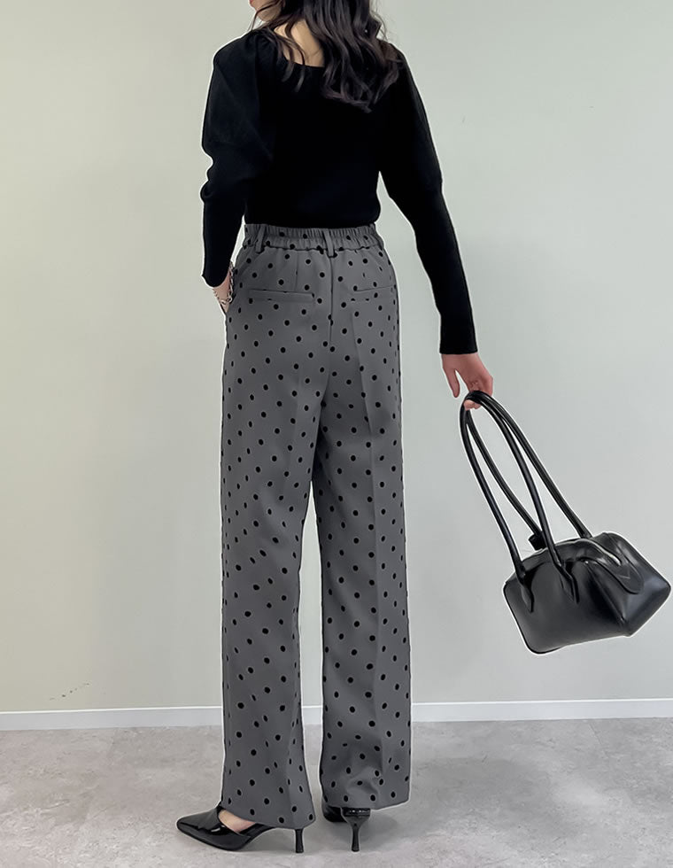 カットツイルドットストレートパンツ - パンツ通販 | 人気レディース