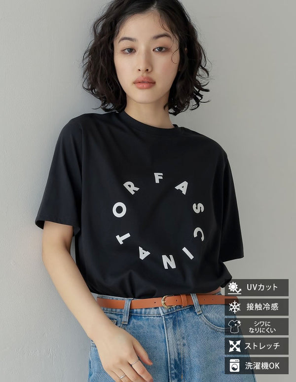 【限定TIME SALE 5%OFF ¥2,498⇒¥2,373】[2025SS COLLECTION][UVカット][紫外線対策]サークルロゴTシャツ[mb]