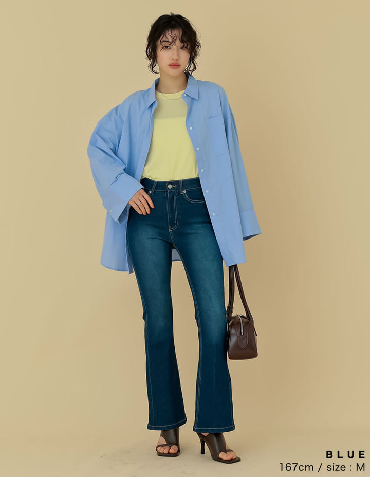【TIME SALE 20%OFF ¥3,979⇒¥3,183】[2025SS COLLECTION]オックスビッグカフスワイドスリーブシャツ トップス 人気レディースファッション通販 リエディ