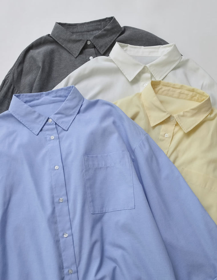 【TIME SALE 20%OFF ¥3,979⇒¥3,183】[2025SS COLLECTION]オックスビッグカフスワイドスリーブシャツ トップス 人気レディースファッション通販 リエディ