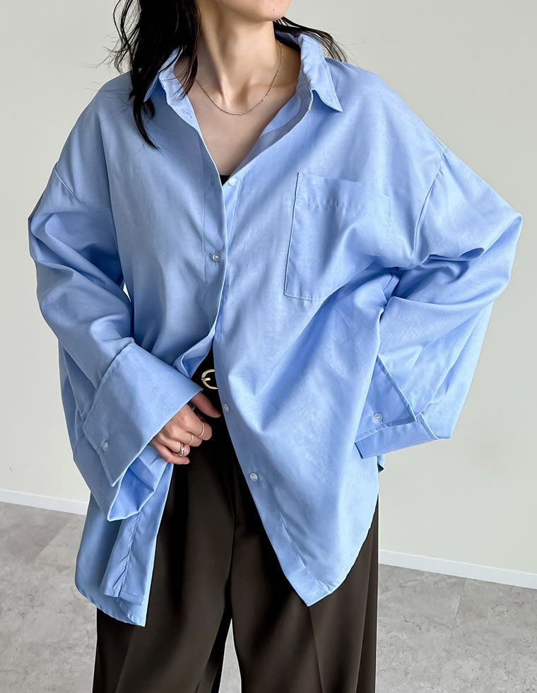 トップス Flex with me FLEX tシャツ 「FLEX」Open collared pile set up / オープン