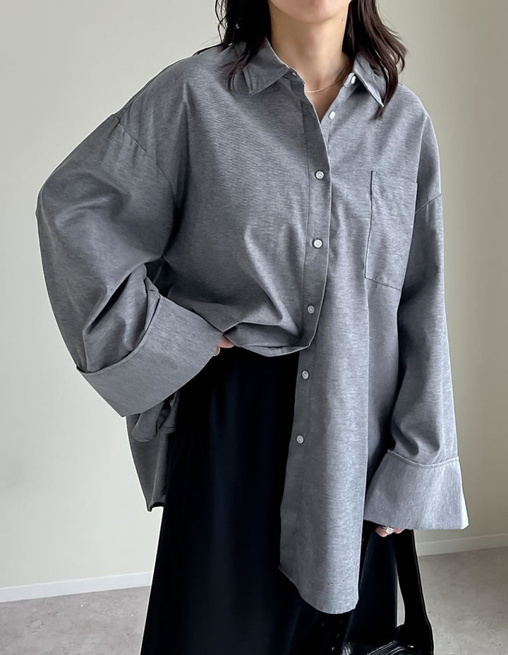 【TIME SALE 20%OFF ¥3,979⇒¥3,183】[2025SS COLLECTION]オックスビッグカフスワイドスリーブシャツ トップス 人気レディースファッション通販 リエディ