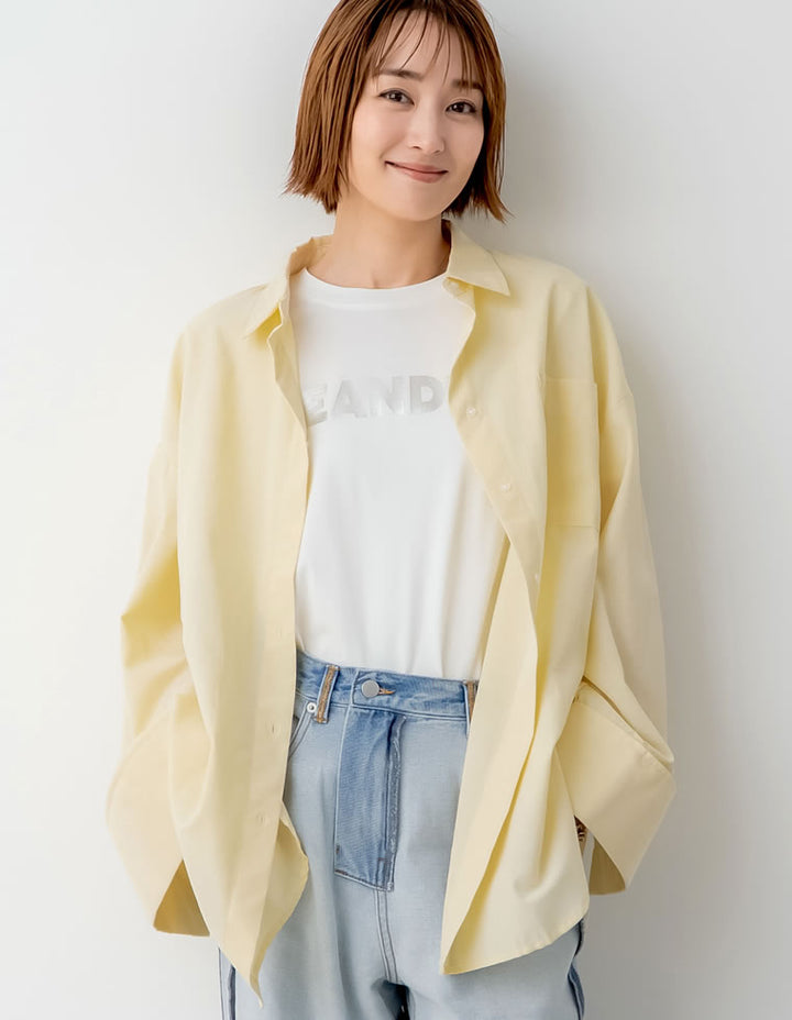 【TIME SALE 20%OFF ¥3,979⇒¥3,183】[2025SS COLLECTION]オックスビッグカフスワイドスリーブシャツ トップス 人気レディースファッション通販 リエディ