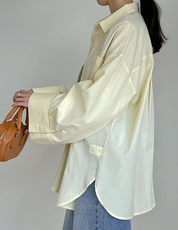 【TIME SALE 20%OFF ¥3,979⇒¥3,183】[2025SS COLLECTION]オックスビッグカフスワイドスリーブシャツ トップス 人気レディースファッション通販 リエディ