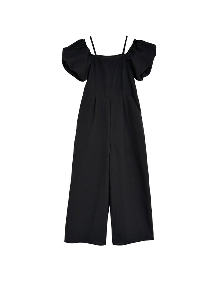 【TIME SALE 20%OFF ¥5,998⇒¥4,798】[低身長サイズ有]ライトエステルバルーンスリーブオフショル2WAYオールインワン オールインワン 人気レディースファッション通販 リエディ