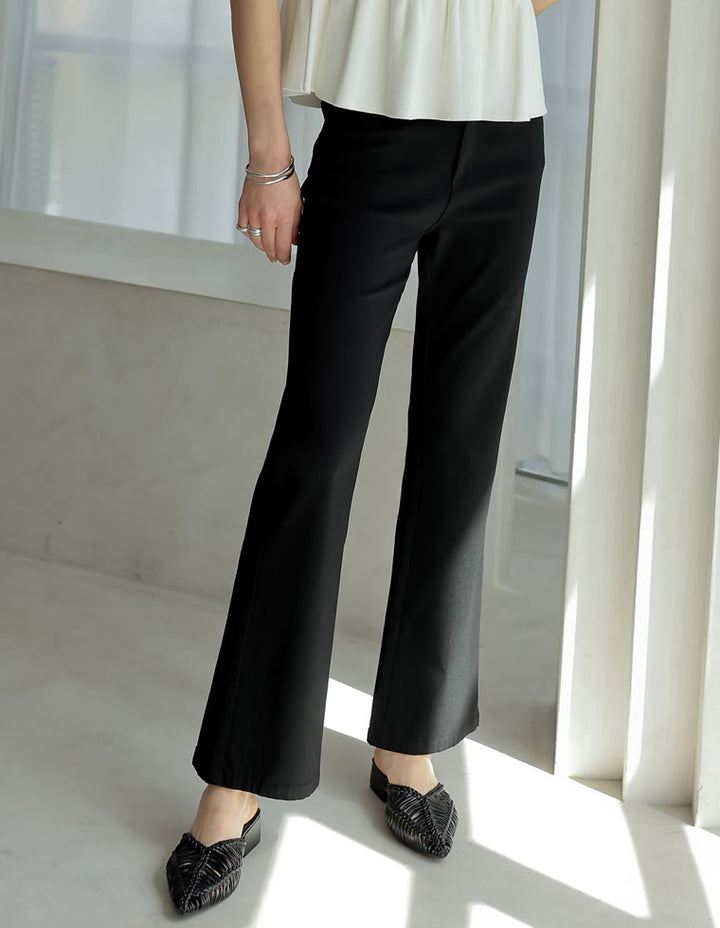 【TIME SALE 10%OFF ¥3,979⇒¥3,581】[2025 SUMMER COLLECTION][低身長/大きいサイズ有][美シルエット]スーパーストレッチキックフレアパンツ[mb] パンツ 人気レディースファッション通販 リエディ