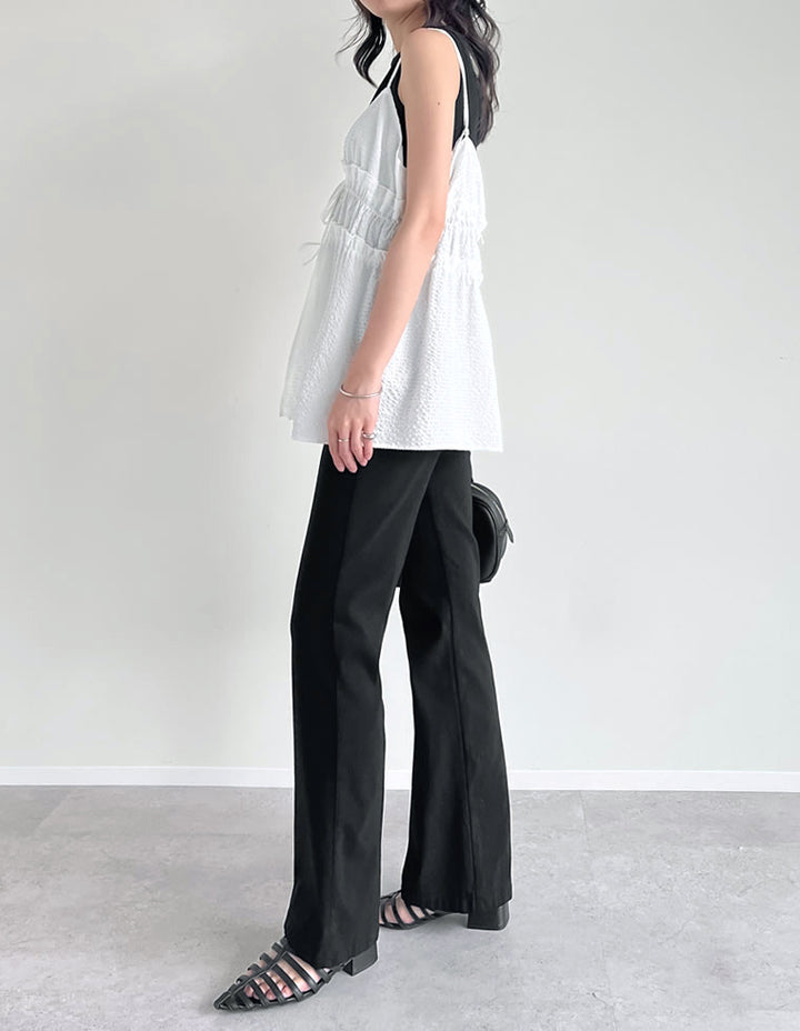 【TIME SALE 10%OFF ¥3,979⇒¥3,581】[2025 SUMMER COLLECTION][低身長/大きいサイズ有][美シルエット]スーパーストレッチキックフレアパンツ[mb] パンツ 人気レディースファッション通販 リエディ