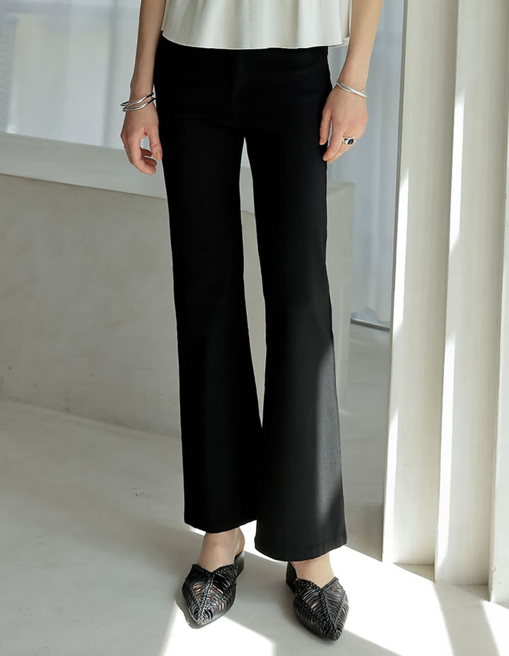 【TIME SALE 10%OFF ¥3,979⇒¥3,581】[2025 SUMMER COLLECTION][低身長/大きいサイズ有][美シルエット]スーパーストレッチキックフレアパンツ[mb] パンツ 人気レディースファッション通販 リエディ