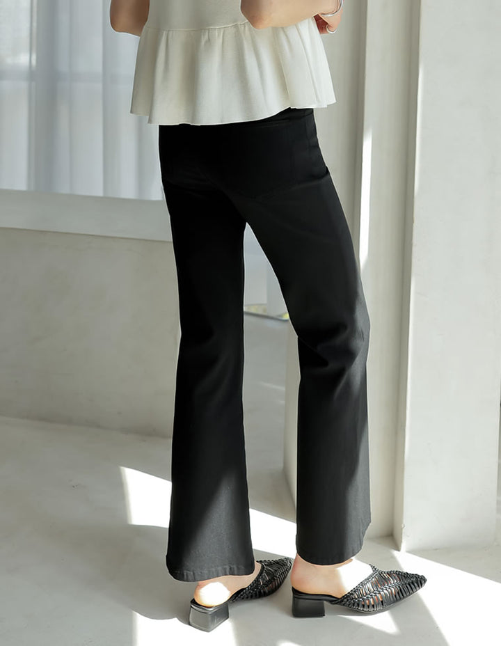 【TIME SALE 10%OFF ¥3,979⇒¥3,581】[2025 SUMMER COLLECTION][低身長/大きいサイズ有][美シルエット]スーパーストレッチキックフレアパンツ[mb] パンツ 人気レディースファッション通販 リエディ