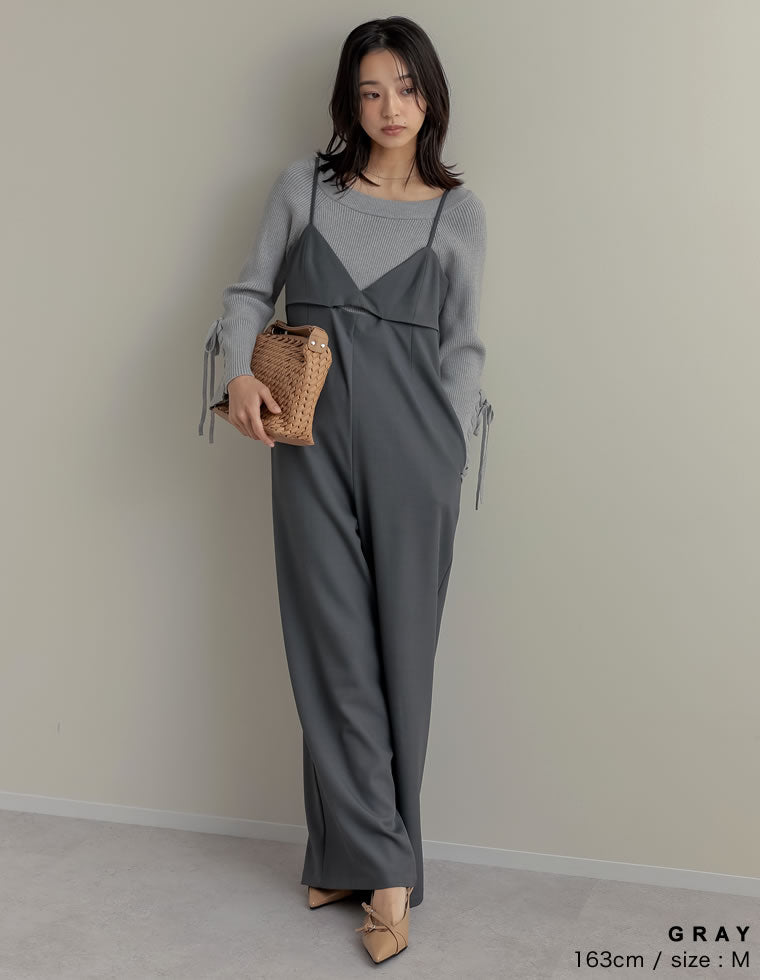 新品 アプワイザー リボンスリーブカーデ  ネックレス グレー rps｜リボンボタンフェザーVネックカーディガン | Rakuten Fashion
