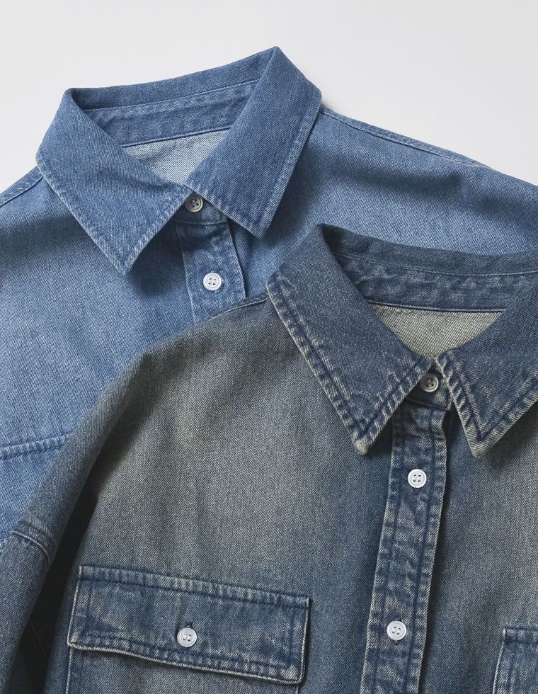 ダブルポケットダンガリーシャツ - トップス通販 | 人気レディース