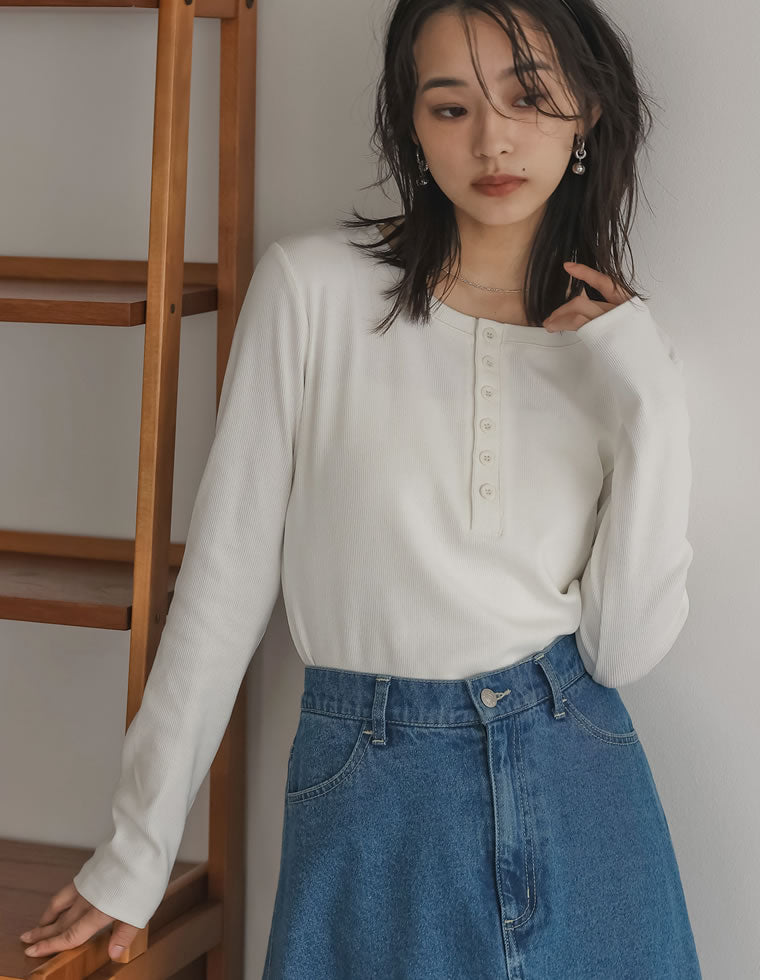 ゆっやんページ ルーズフィットVネックモダンニット | ファッション通販サイト NUGU