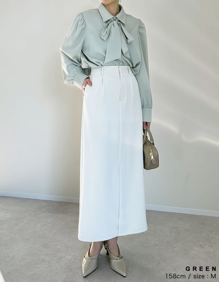 【TIME SALE 30%OFF ¥4,998⇒¥3,498】[2025SS COLLECTION][オケージョン セレモニー][2WAY]無地or花柄タイ付きブラウス トップス 人気レディースファッション通販 リエディ