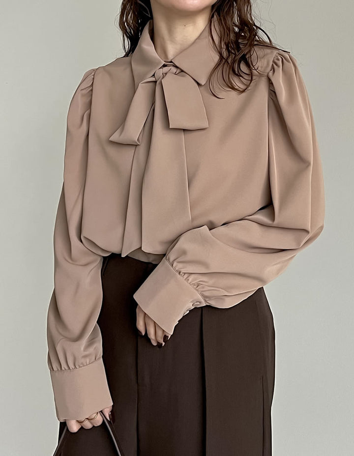 【TIME SALE 30%OFF ¥4,998⇒¥3,498】[2025SS COLLECTION][オケージョン セレモニー][2WAY]無地or花柄タイ付きブラウス トップス 人気レディースファッション通販 リエディ