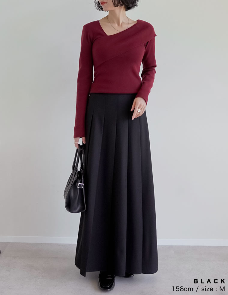 ストレッチミックスツイルプリーツスカート - スカート通販 | 人気